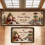 Christmas-Santa-&-Snowman-Festive-Custom-Family-Name-Personalized-Runner-Rug3