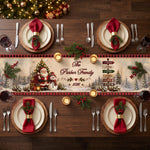 Christmas-Santa-&-Snowman-Festive-Custom-Family-Name-Personalized-Table-Runner0