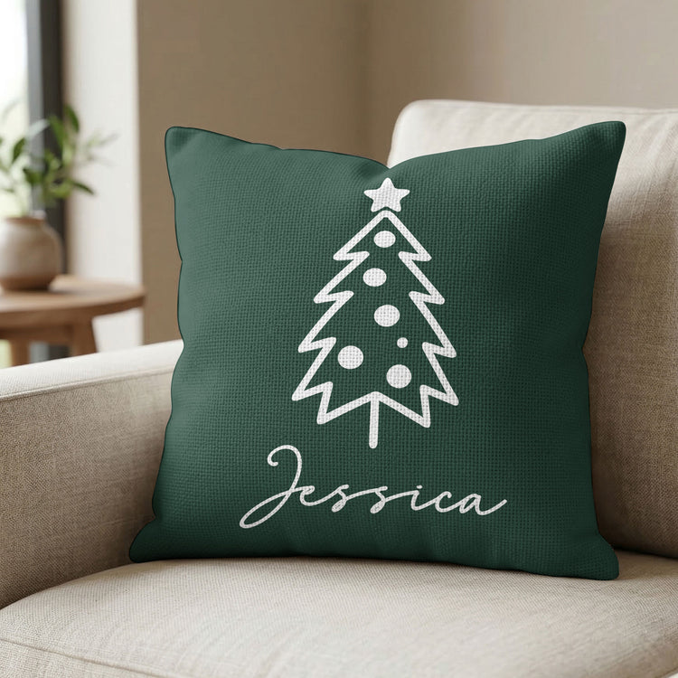 Christmas-Tree-Line-Art-Family-Decoration-Personalized-Pillow-Cover-2