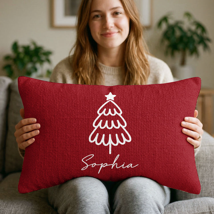 Christmas-Tree-Line-Art-Family-Decoration-Personalized-Pillow-Cover-3