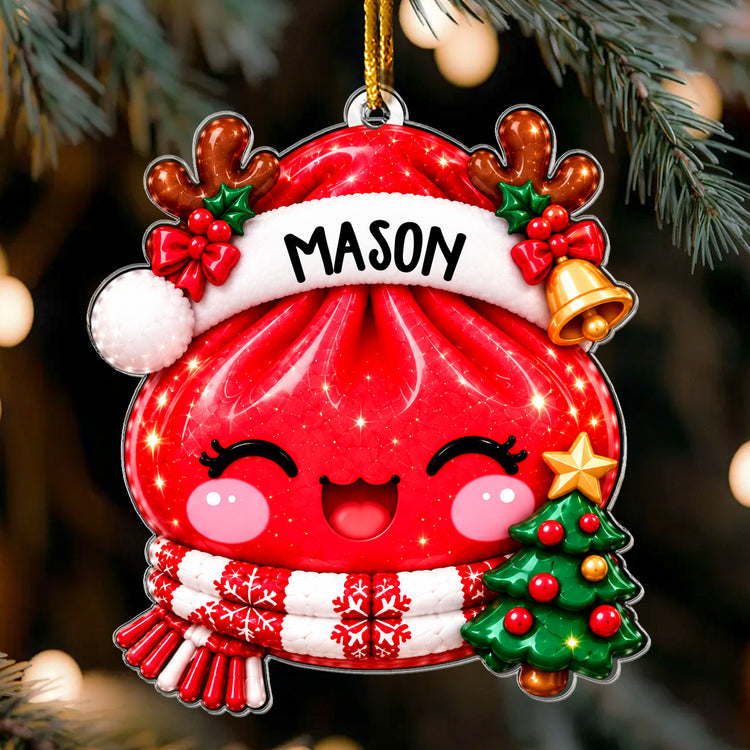 Christmas-Vibe-Cute-Dumplings-Gift-For-Squishy-Hunter-Personalized-Ornament-1