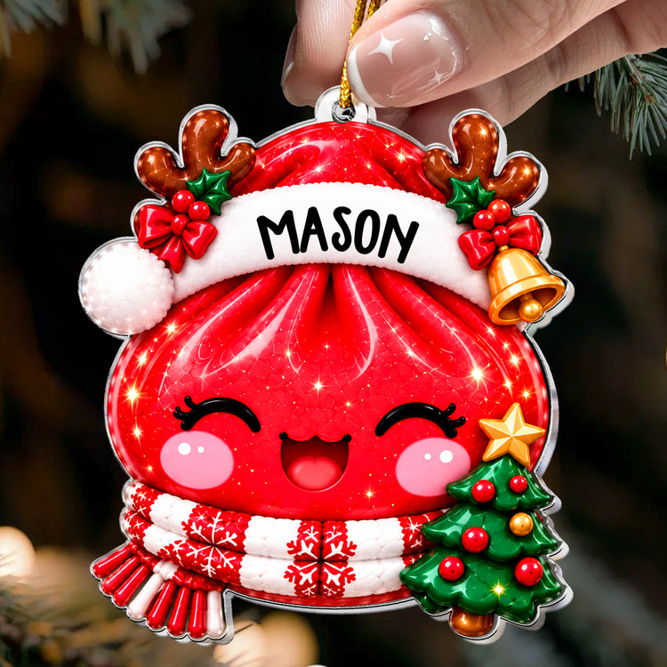 Christmas-Vibe-Cute-Dumplings-Gift-For-Squishy-Hunter-Personalized-Ornament-3
