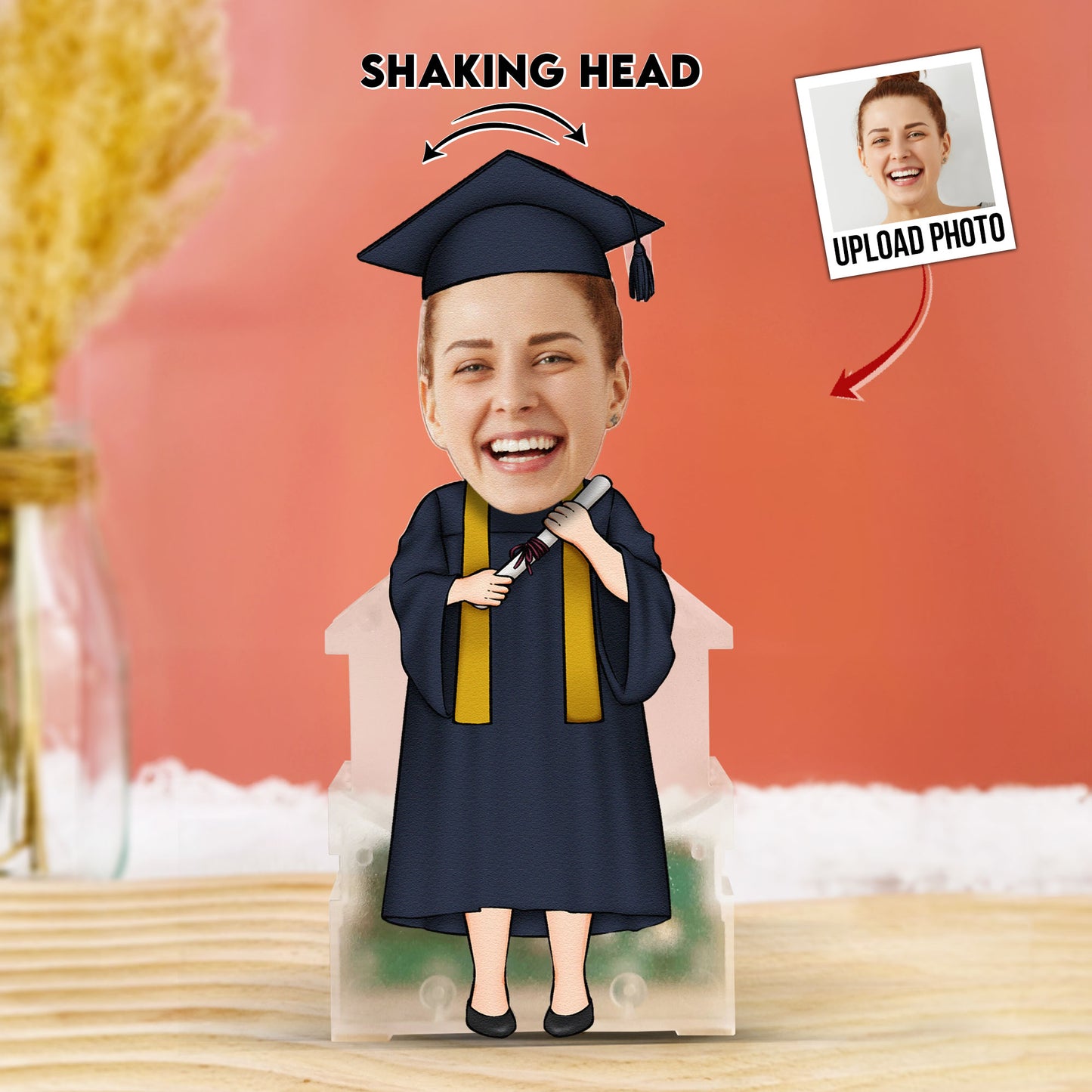 Class Of 2024 - Personalized Photo Shaking Head Acrylic Standee
