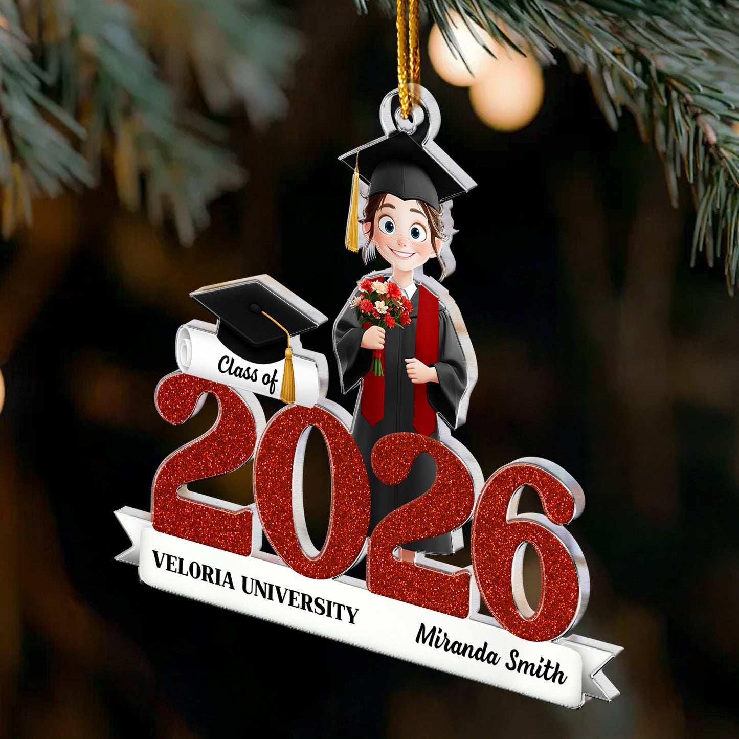 Class Of 2025 2026 Graduation - Senior, Graduate Gift - Personalized Acrylic Ornament