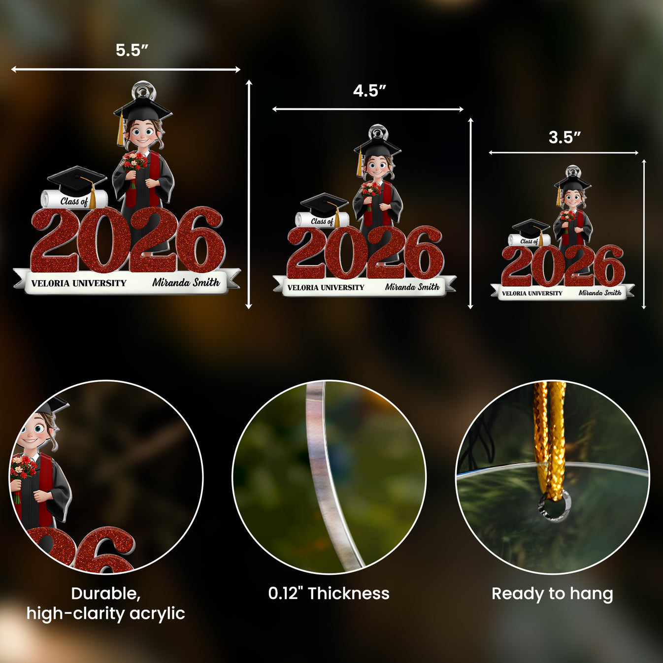 Class Of 2025 2026 Graduation - Senior, Graduate Gift - Personalized A ...