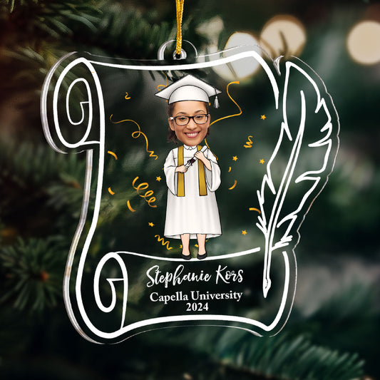 Class Of 2024 - Personalized Paper Shaped Acrylic Ornament