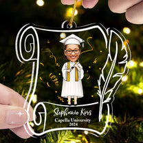 Class Of 2024 - Personalized Paper Shaped Acrylic Ornament