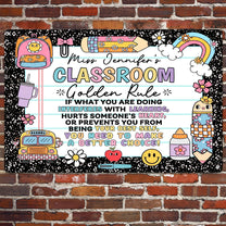 Classroom Golden Rule - Personalized Metal Sign