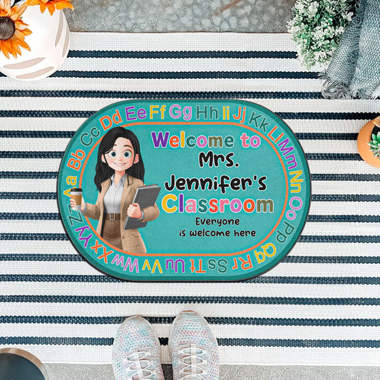 Classroom-Everyone-Is-Welcome-Back-To-School-Personalized-Doormat-1