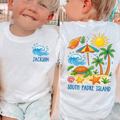Coastal Seashells Custom Name Location - Personalized Shirt