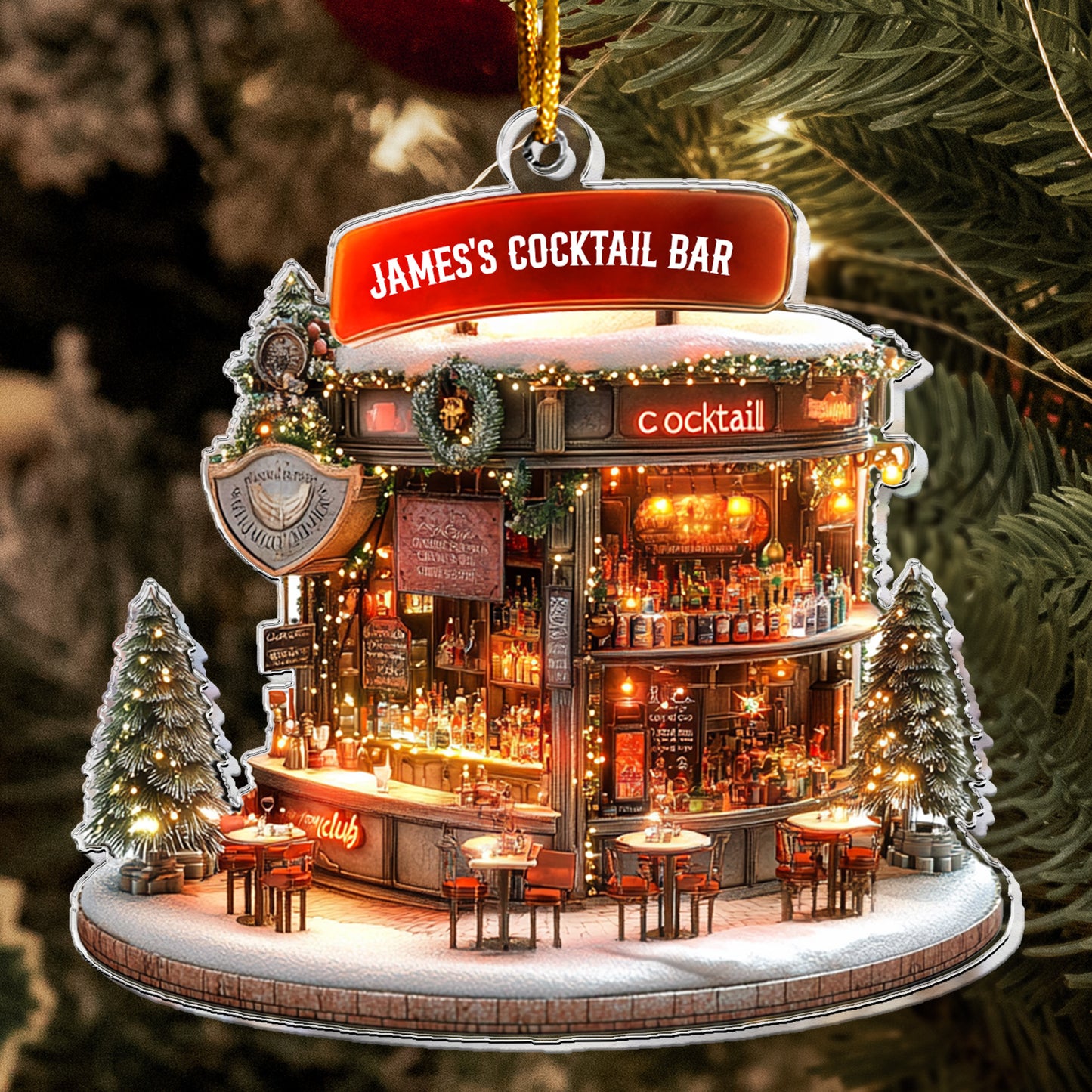 Cocktail Bar Ornament - Cocktail Club, Cocktail Pub - Cocktail Lovers - Personalized Acrylic Ornament