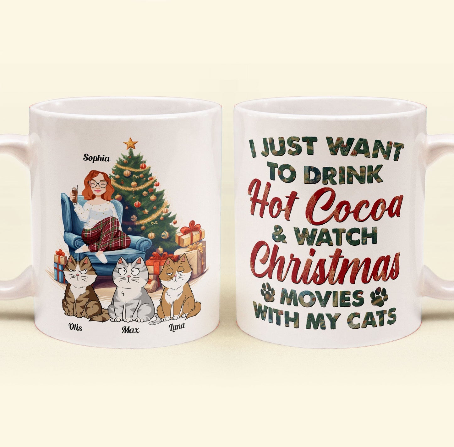 Custom Mug I Just Want to Drink Hot Cocoa and Listen to 