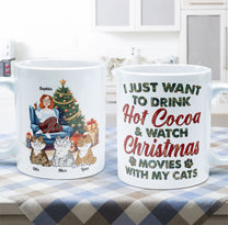 Cocoa, Christmas Movies & My Cat - Personalized Mug