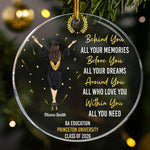 College High School Graduation Class Of 2026 - Personalized Circle Acrylic Ornament