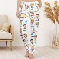 Color This Grandma Grandpa Belongs - Personalized Lounge Pants With Pockets