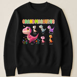 Colorful Grandmasaurus And Little Dinosaurs - Personalized Shirt