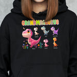Colorful Grandmasaurus And Little Dinosaurs - Personalized Shirt