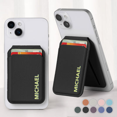 Colorful Name Shadow - Personalized Wallet Compatible With Magsafe