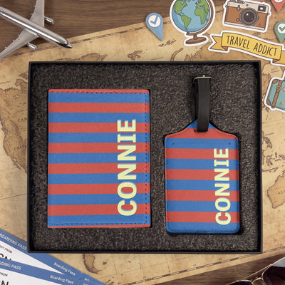 Colorful Name Stripe - Personalized Luggage Tag
