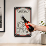 Come In, Relax, Take Your Top Off - Personalized Wall Bottle Opener