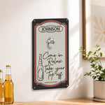Come In, Relax, Take Your Top Off - Personalized Wall Bottle Opener