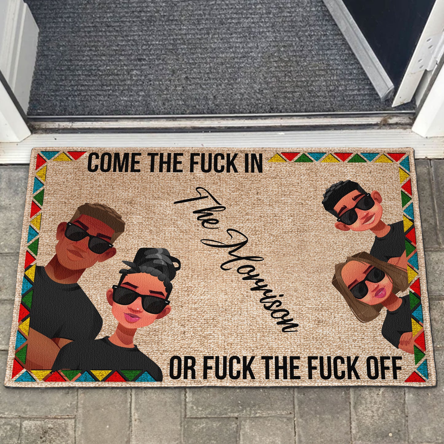 Come The F*ck In - Personalized Doormat