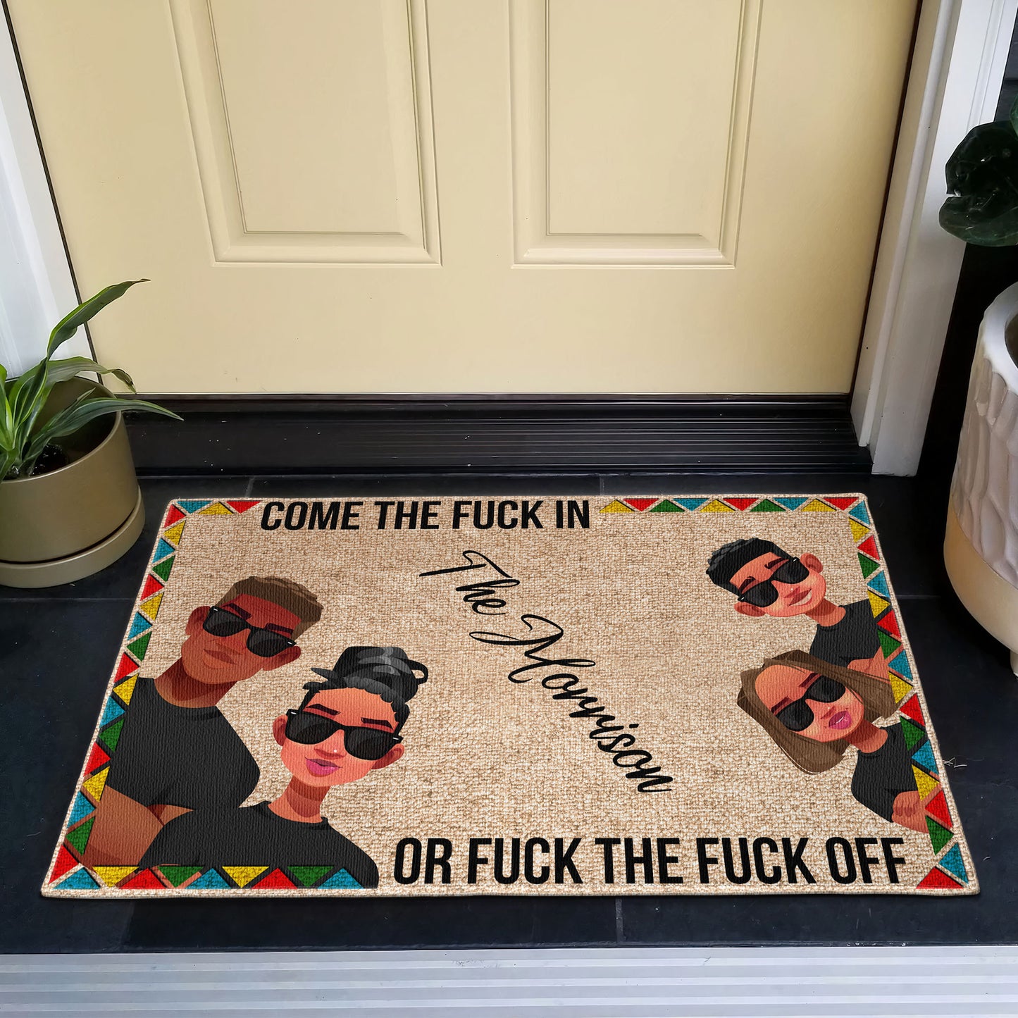 Come The F*ck In - Personalized Doormat