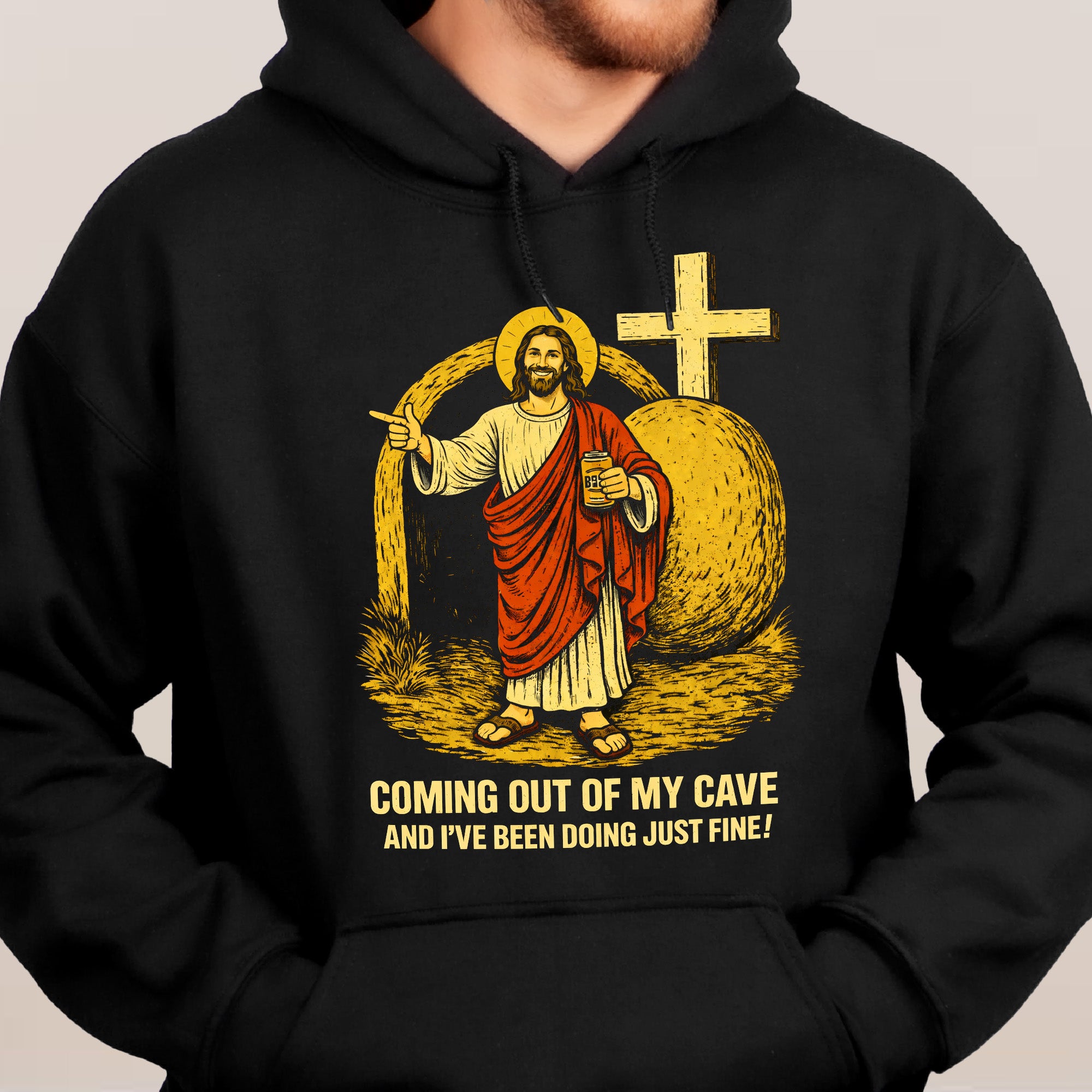 Coming-Out-Of-My-Cave-Funny-Jesus-Easter-Meme-Personalized-Shirt-7