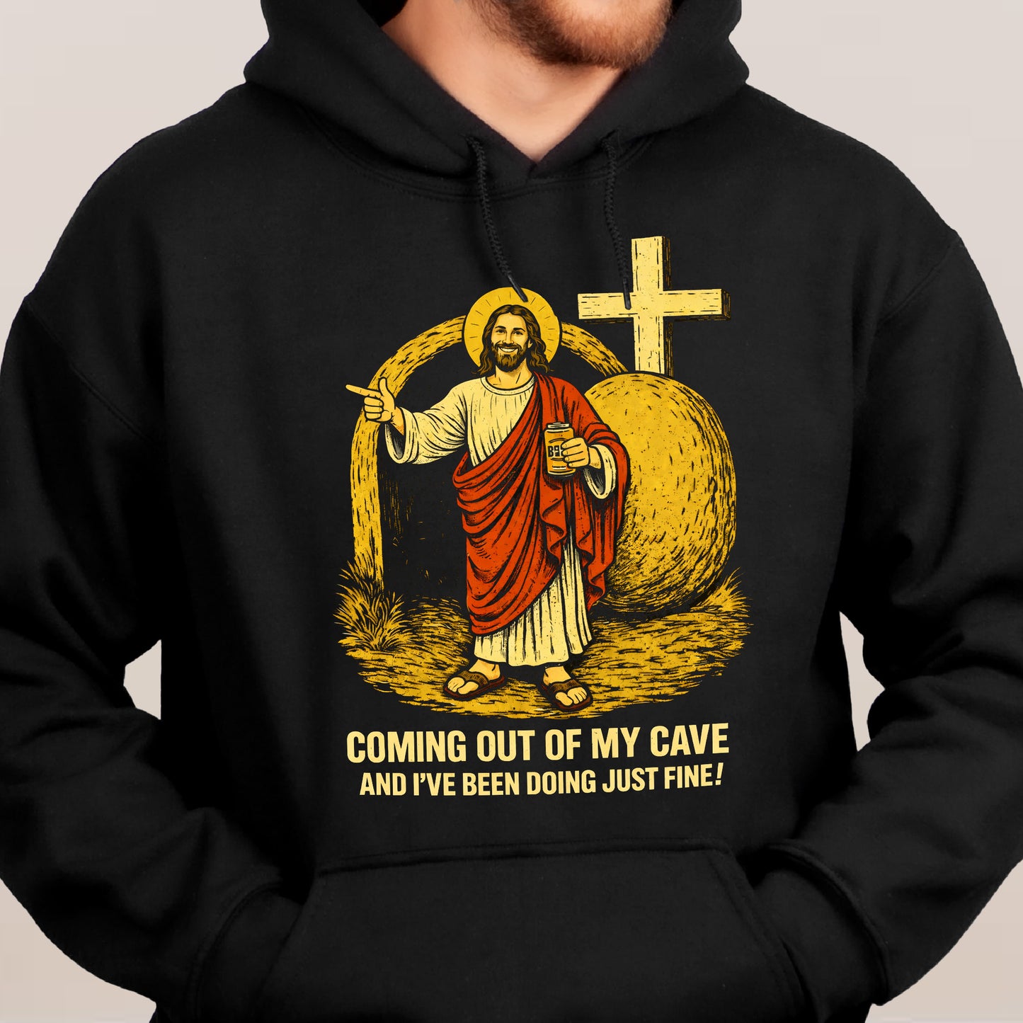 Coming-Out-Of-My-Cave-Funny-Jesus-Easter-Meme-Personalized-Shirt-7