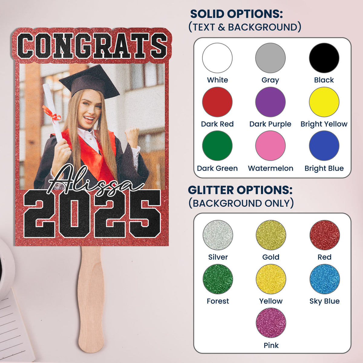 Congrats Graduation Fan Custom Photo - Custom Graduation Fan With ...