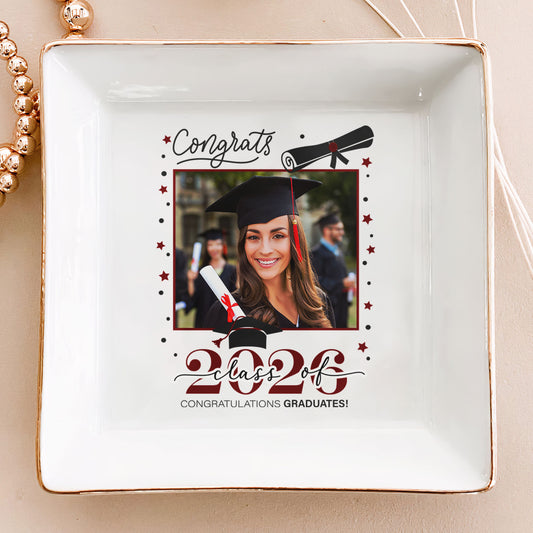 Congrats Graduation - Personalized Photo Jewelry Dish