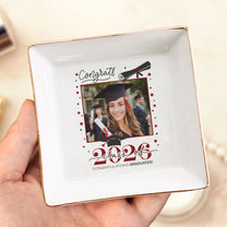 Congrats Graduation - Personalized Photo Jewelry Dish
