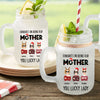 Congrats Mom - Personalized Mason Jar Cup With Straw