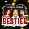 Congrats On Being Besties For Years - Personalized Globe Shaped Acrylic Ornament