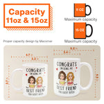 Congrats On Being My Bestie - Personalized Accent Mug