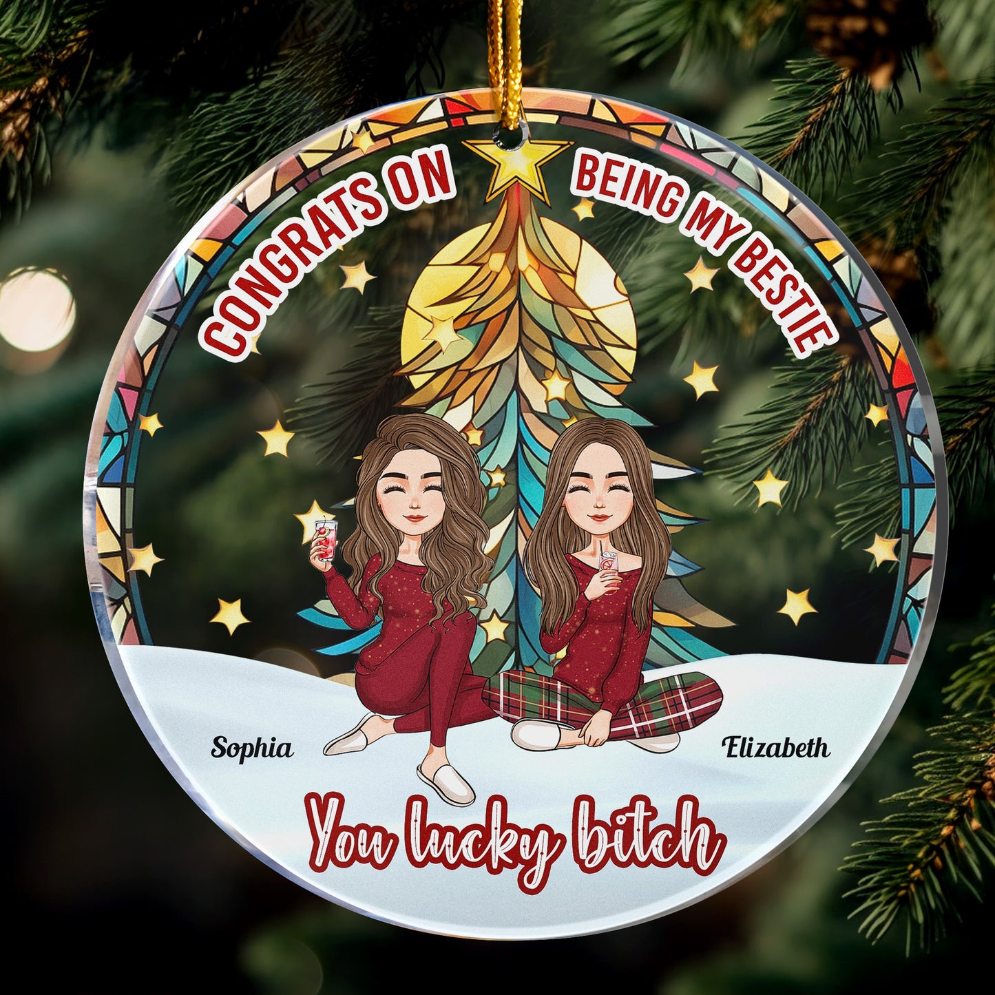 Congrats On Being My Bestie - Personalized Acrylic Ornament