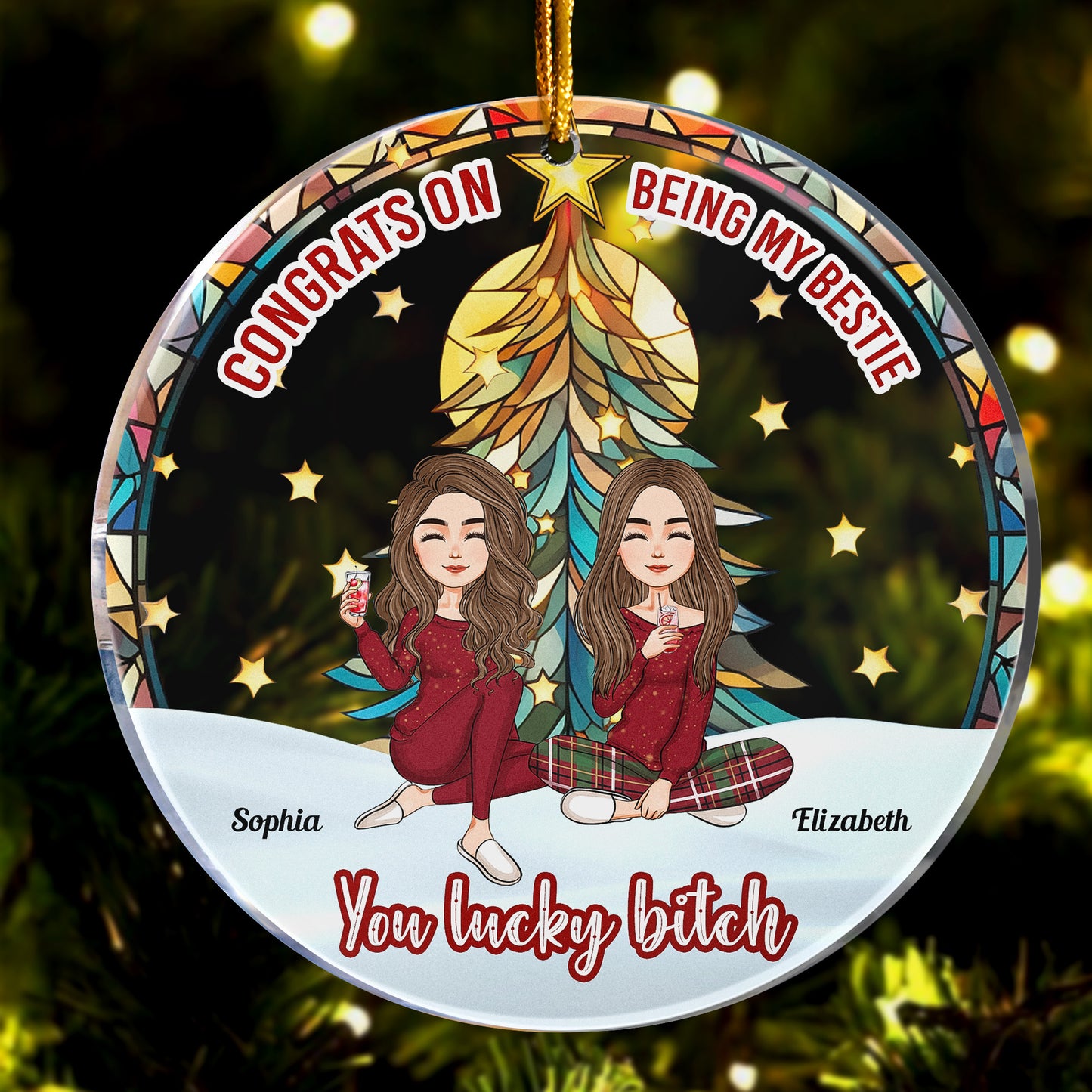 Congrats On Being My Bestie - Personalized Acrylic Ornament