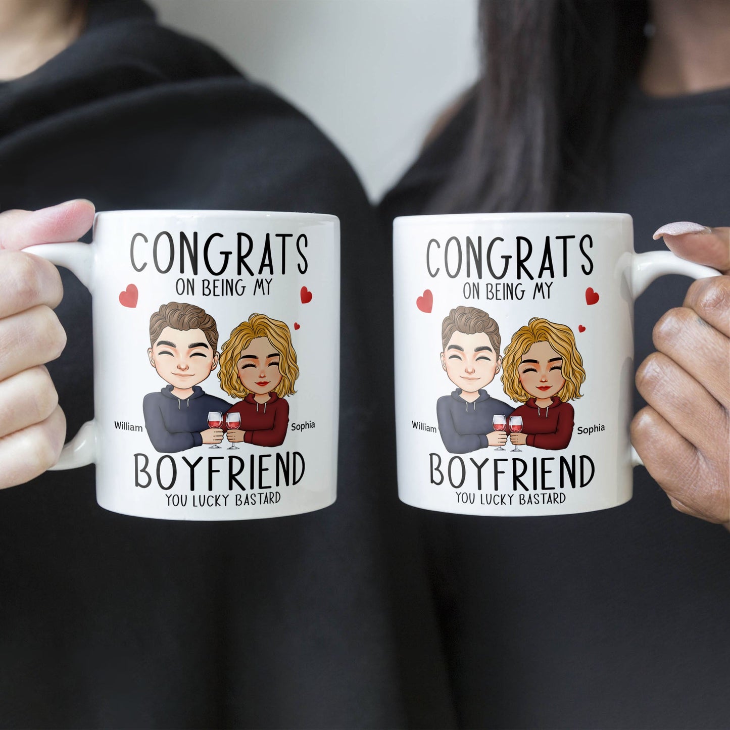 Congrats On Being My Boyfriend - Personalized Mug