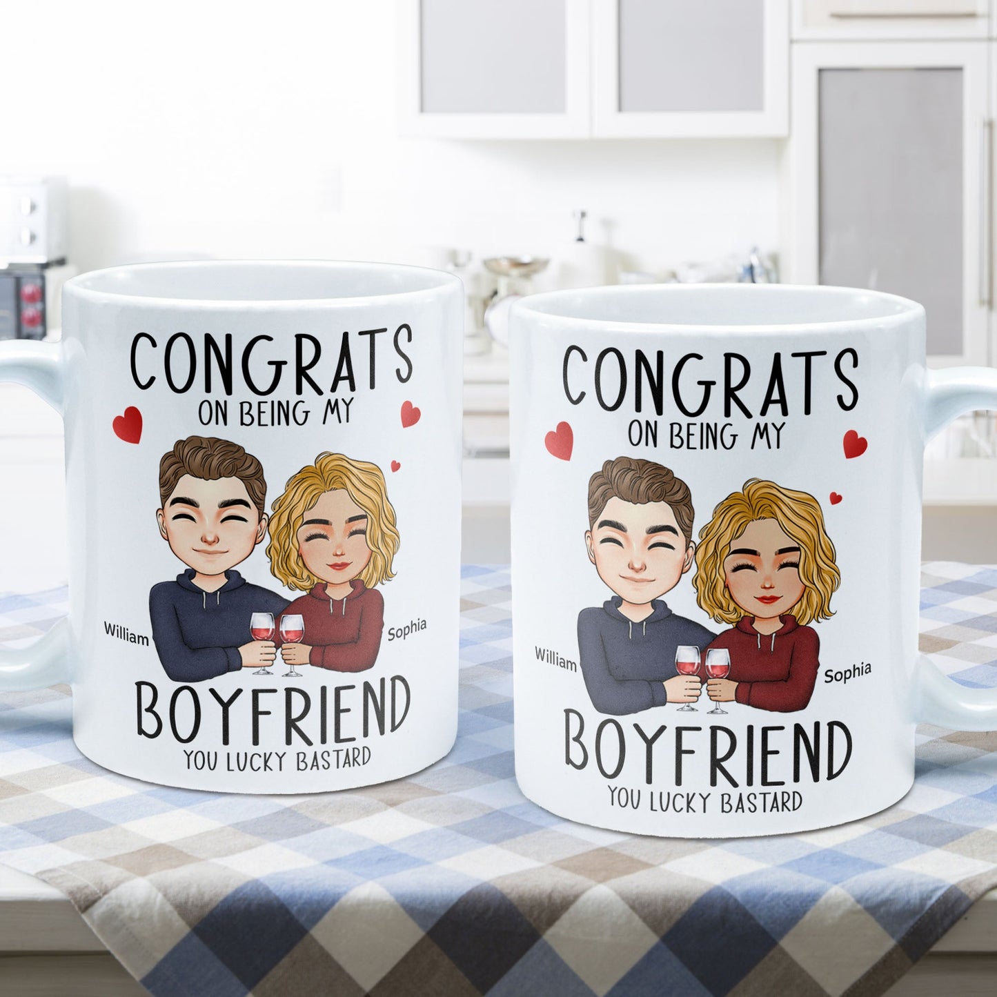 Congrats On Being My Boyfriend - Personalized Mug