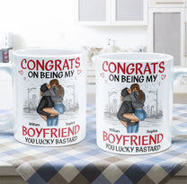 Congrats On Being My Boyfriend/Husband You Lucky - Personalized Mug