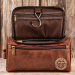Congrats On Being My Brother - Personalized Leather Toiletry Bag