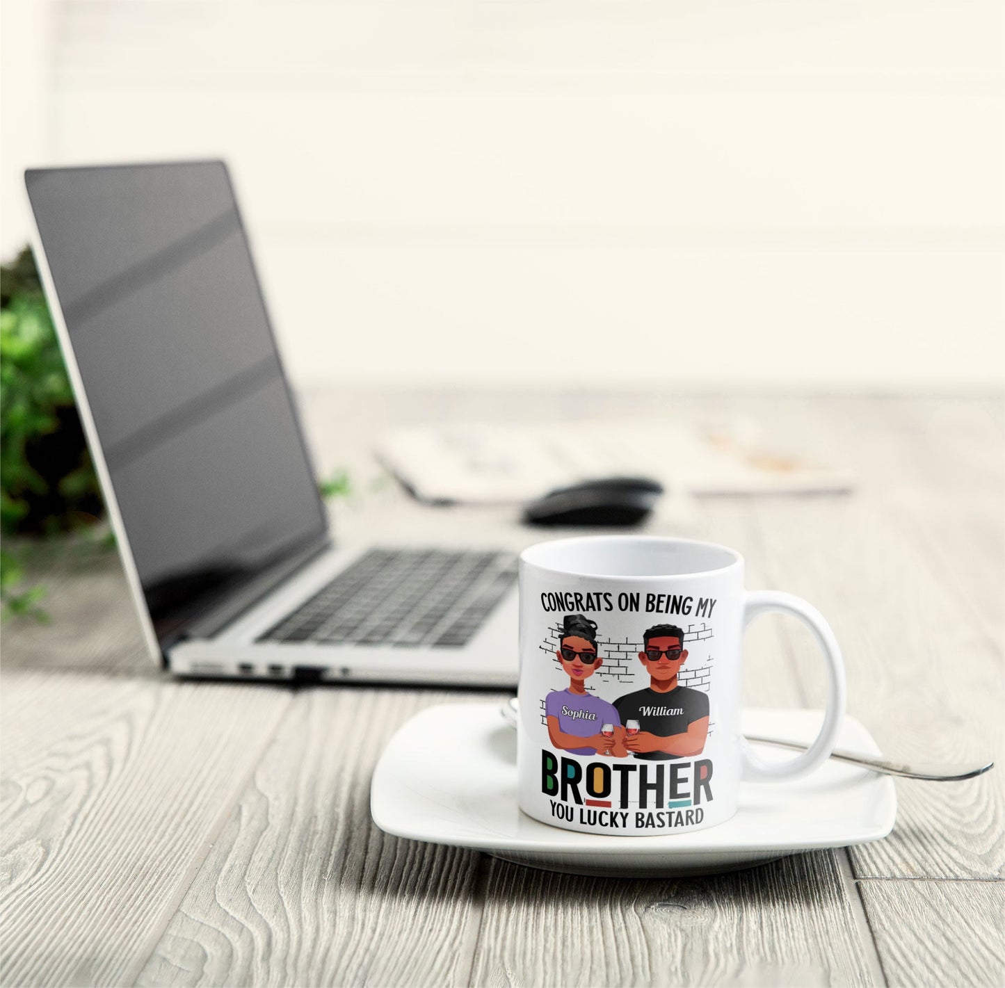 Congrats On Being My Brother - Personalized Mug