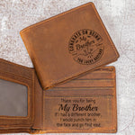 Congrats On Being My Brother You Lucky Bastard - Personalized Leather Wallet