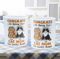 Congrats On Being My Cat Mom - Personalized Mug