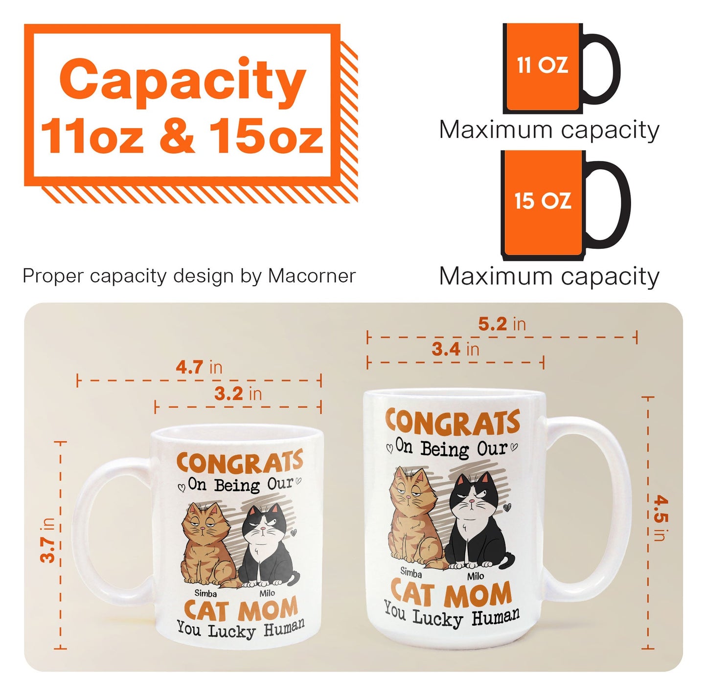 Congrats On Being My Cat Mom - Personalized Mug