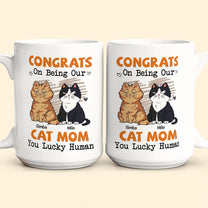 Congrats On Being My Cat Mom - Personalized Mug