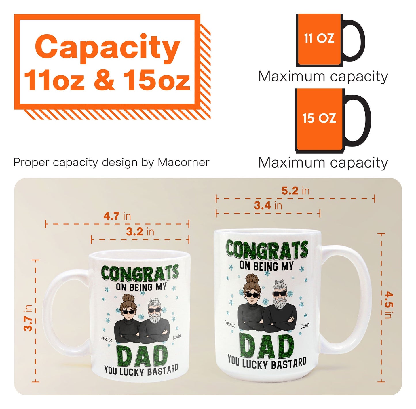 Congrats On Being My Dad - Personalized Mug