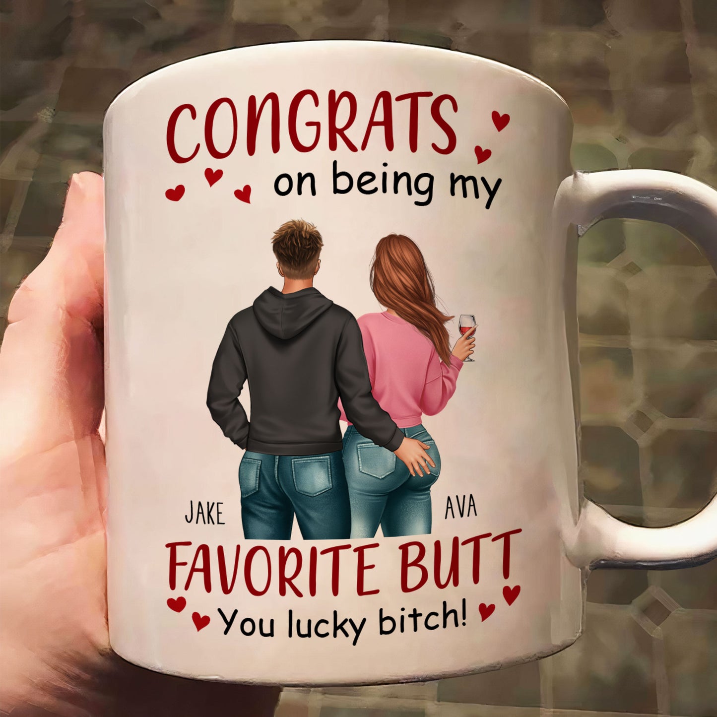 Congrats On Being My Favorite Butt - Personalized Mug