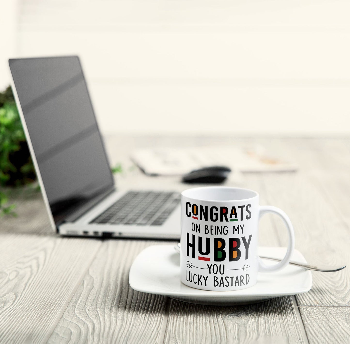 Congrats On Being My Hubby - Personalized Mug