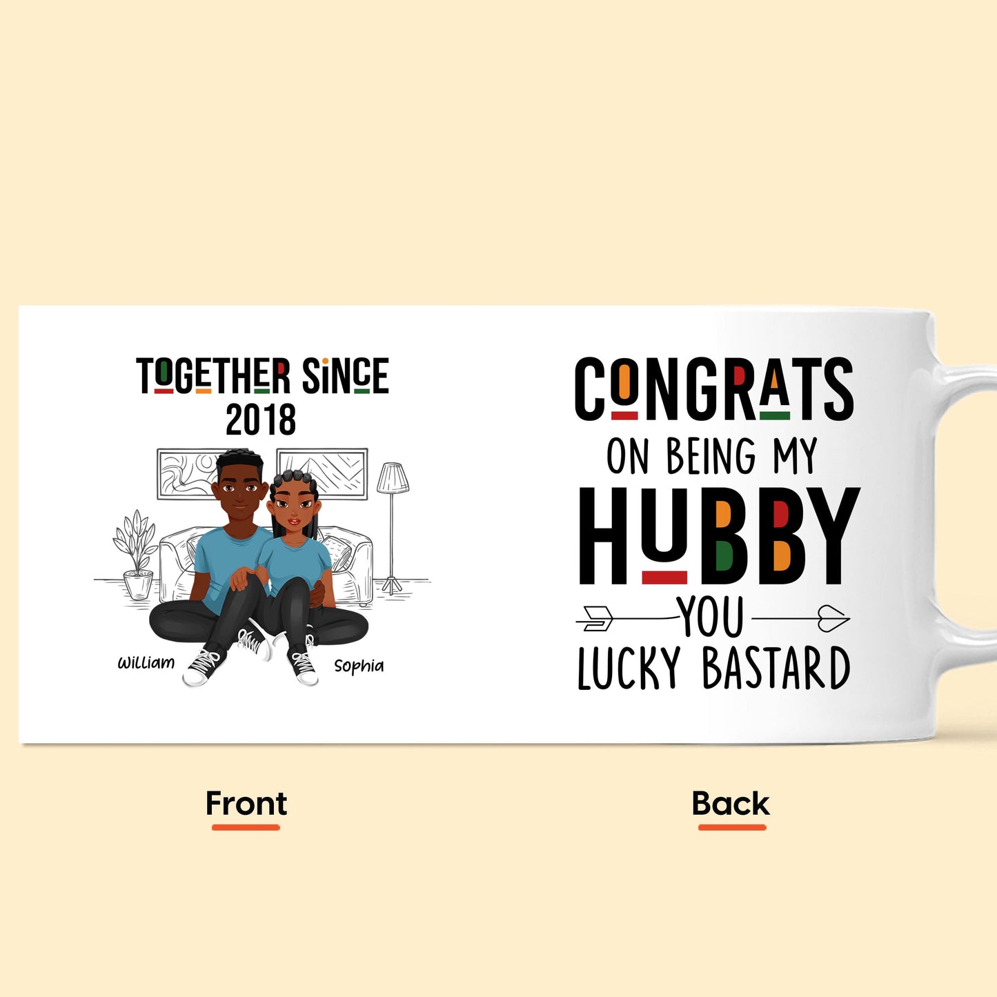 Congrats On Being My Hubby - Personalized Mug